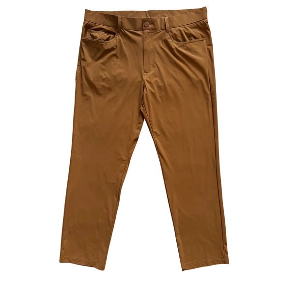 Callaway Golf Pants Mens 38x30 Brown Rust Lightweight Performance Flat Front - Picture 1 of 11